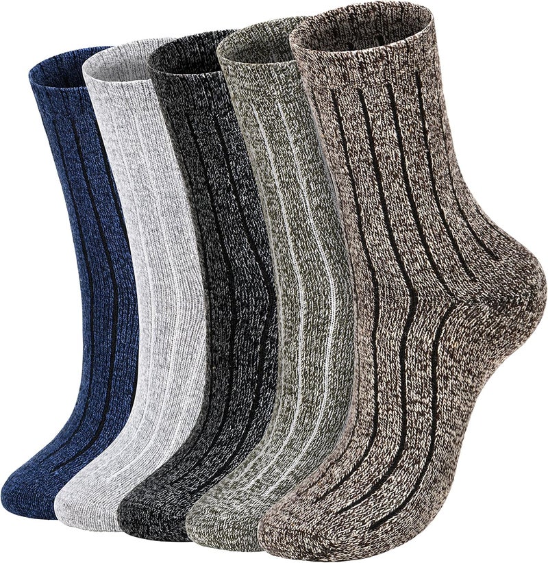 Pleneal Wool Socks for Women - Womens Wool Socks Winter Warm Cozy Knit Sock for Women Men - Image 1